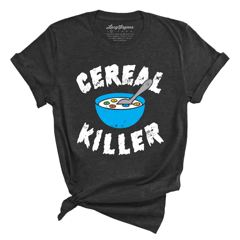 Cereal Killer Graphic Tee - Dark Grey Heather
