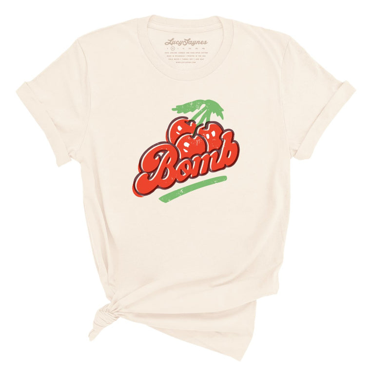 Cherry Bomb Graphic Tee - Natural
