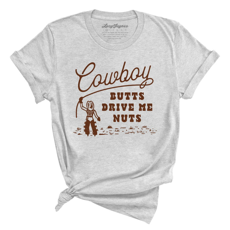 Cowboy Butts Drive Me Nuts Graphic Tee - Athletic Heather
