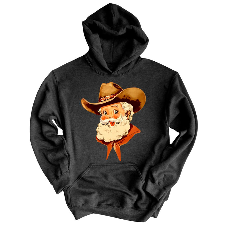 Cowboy Santa Graphic Hoodie - Charcoal Heather