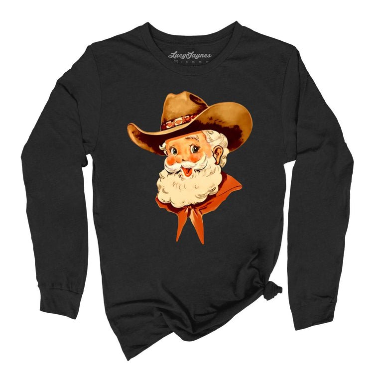 Cowboy Santa Graphic Long Sleeve Tee