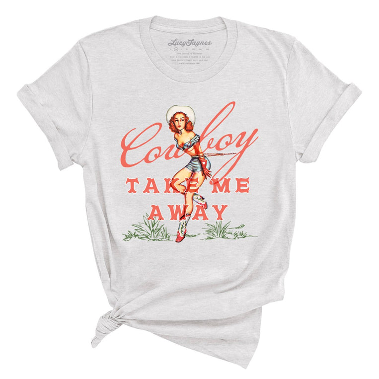 Cowboy Take Me Away Graphic Tee - Ash