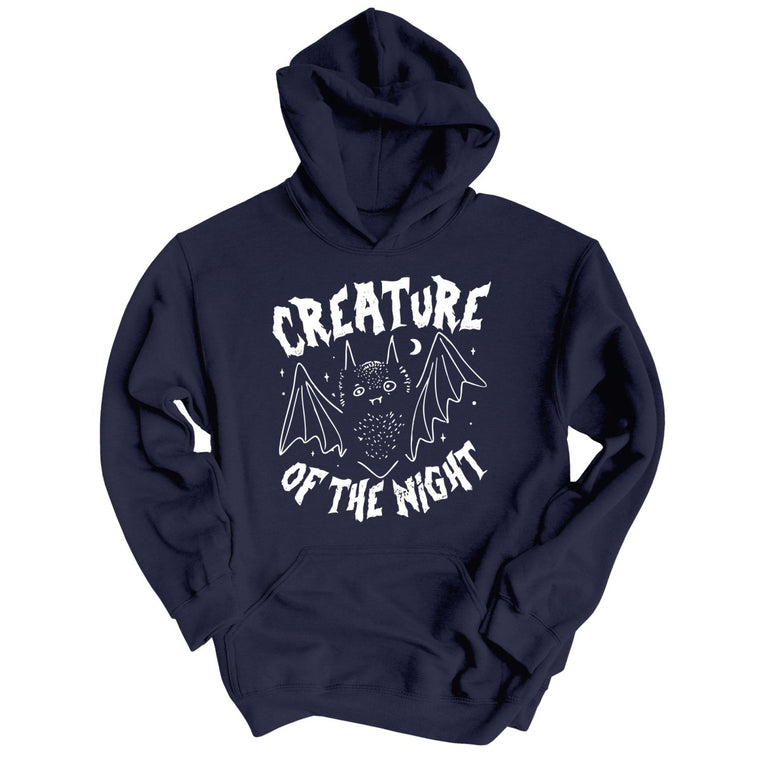 Creature of The Night Graphic Hoodie - Classic Navy
