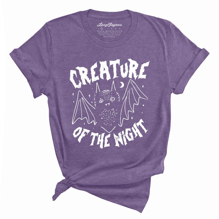 Creature of The Night Graphic Tee - Heather Team Purple