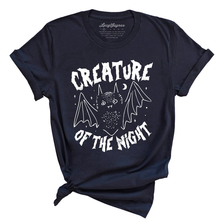 Creature of The Night Graphic Tee - Navy