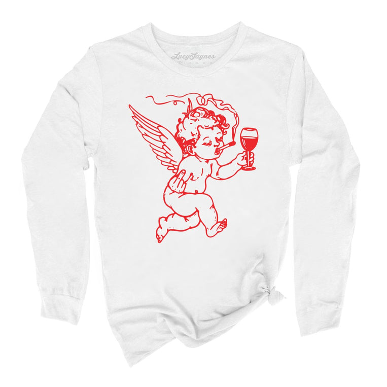 Cupid Don't Care Graphic Long Sleeve Tee