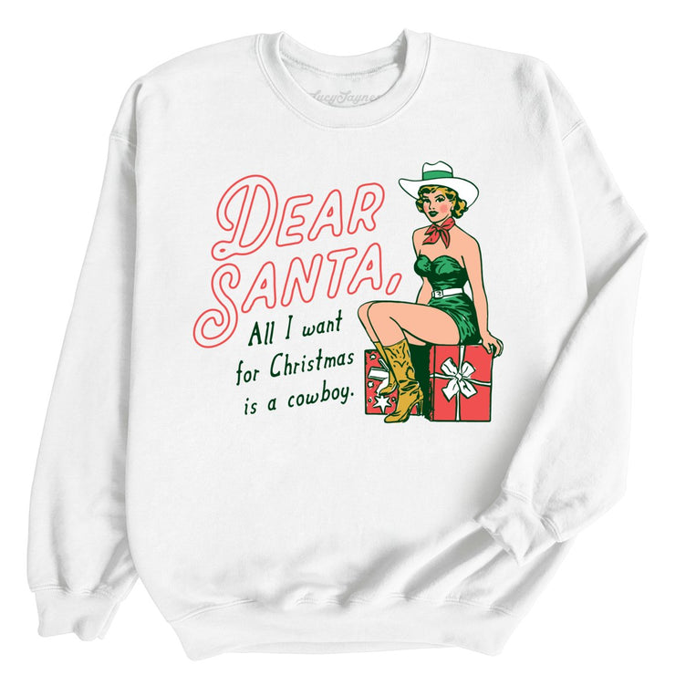 Dear Santa Cowboy Graphic Sweatshirt
