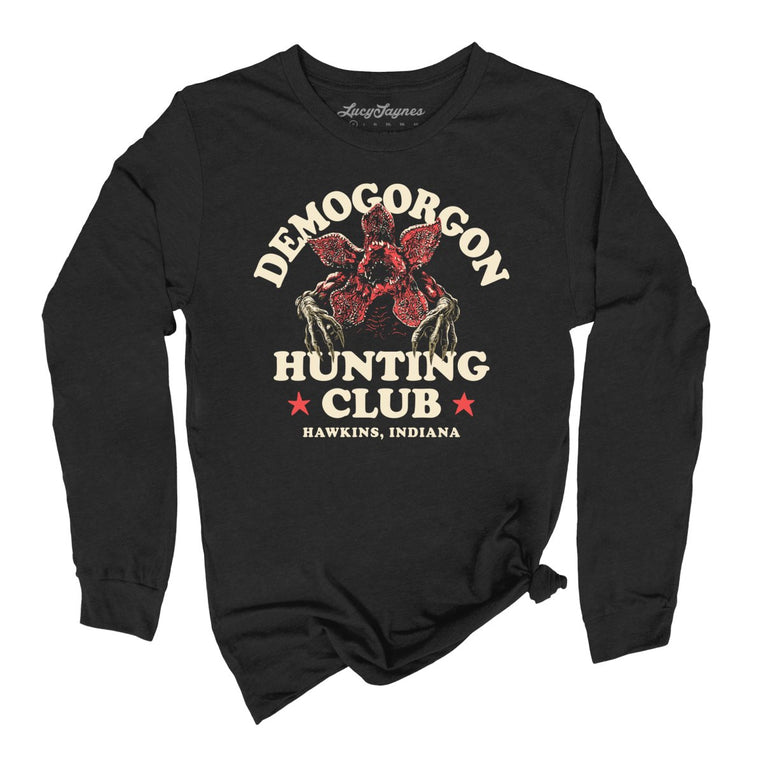 Demogorgon Hunting Club Graphic Long Sleeve Tee