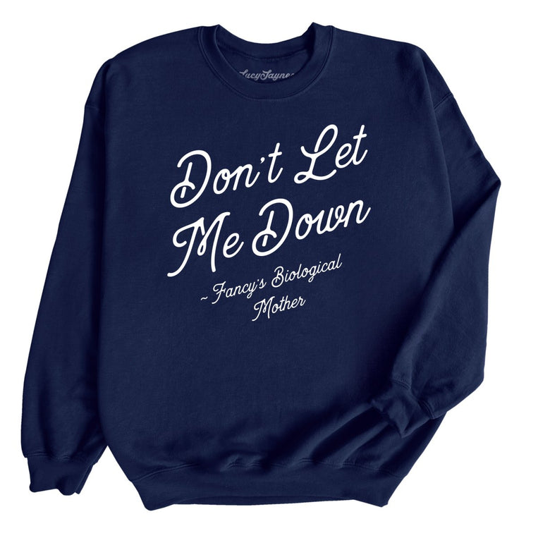 Don't Let Me Down Graphic Sweatshirt - Navy