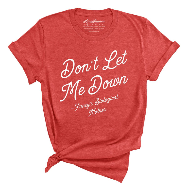 Don't Let Me Down Graphic Tee - Heather Red