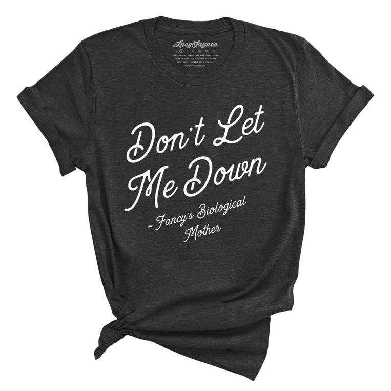 Don't Let Me Down Graphic Tee - Dark Grey Heather