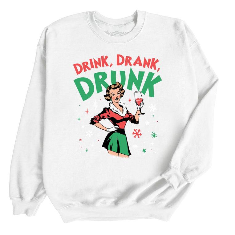 Drink Drank Drunk Graphic Sweatshirt