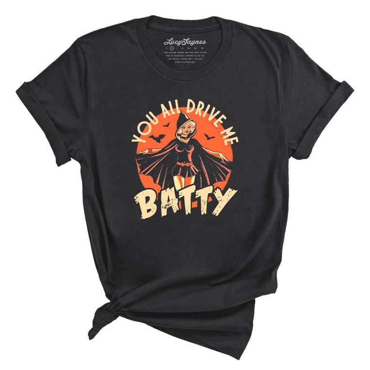 Drive Me Batty Graphic Tee - Dark Grey