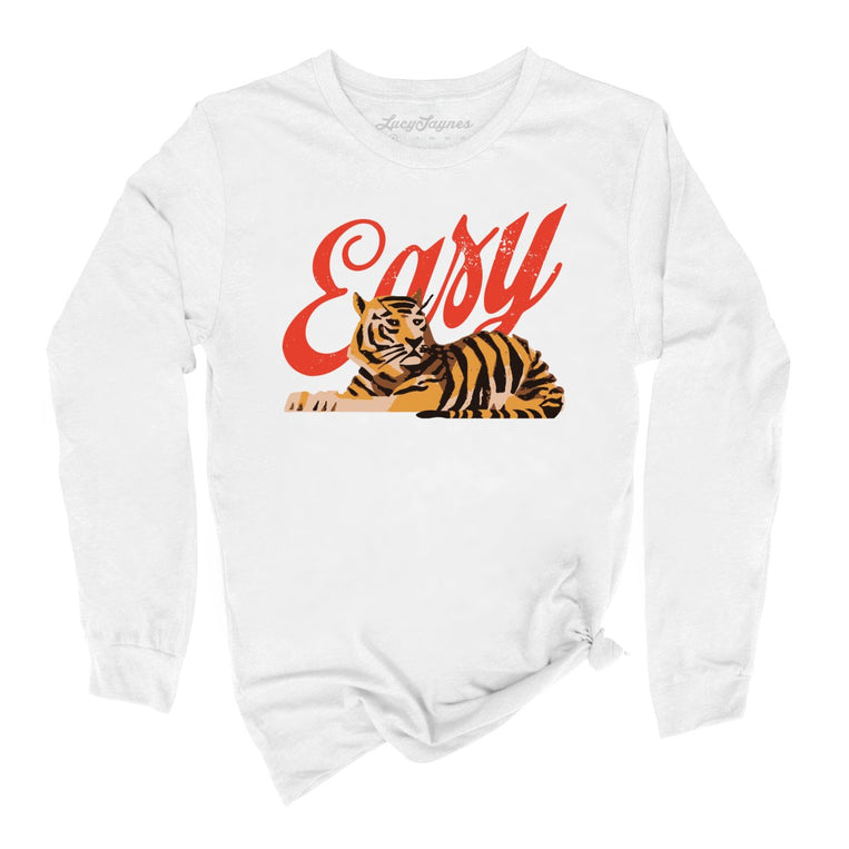 Easy Tiger Graphic Long Sleeve Tee - White