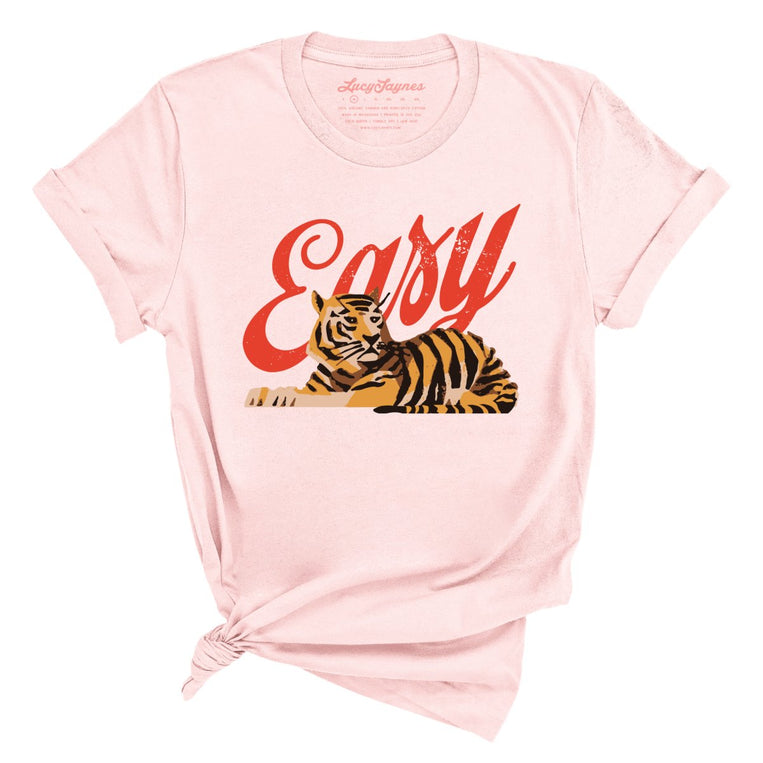 Easy Tiger Graphic Tee - Soft Pink