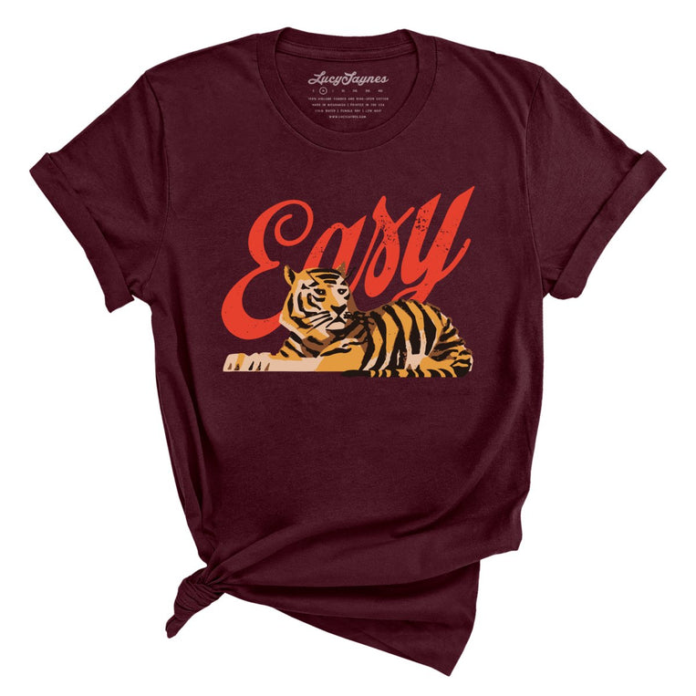 Easy Tiger Graphic Tee - Maroon
