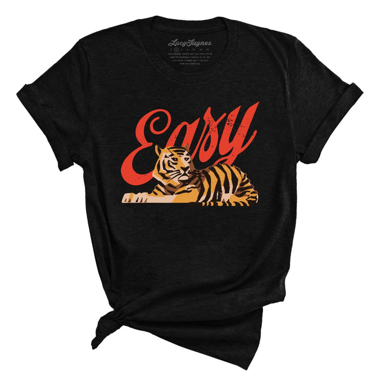 Easy Tiger Graphic Tee - Black Heather