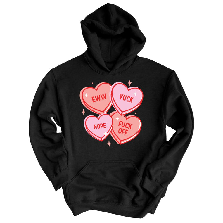 Eww Yuck Nope Graphic Hoodie - Black