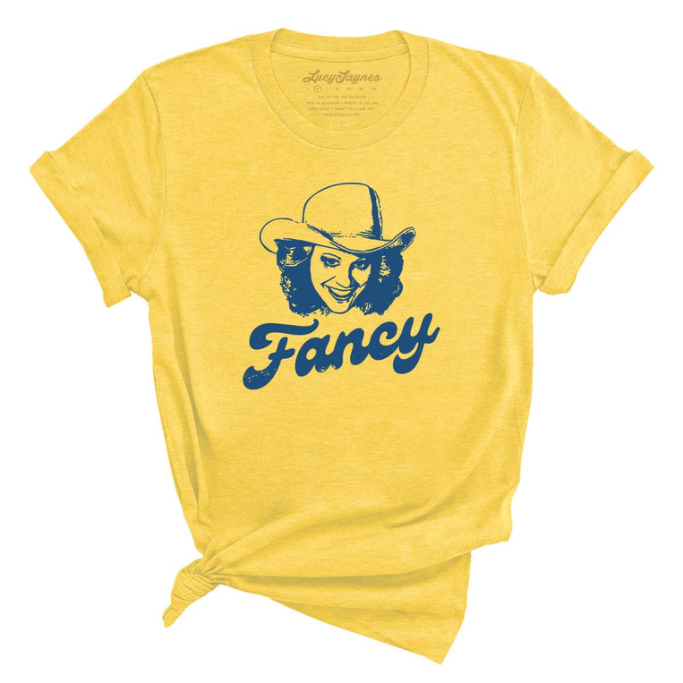 Fancy Graphic Tee - Heather Yellow