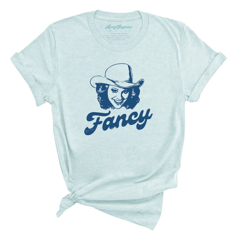 Fancy Graphic Tee - Heather Ice Blue