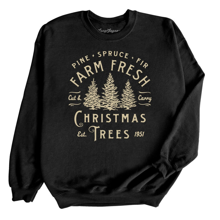 Farm Fresh Christmas Trees Graphic Sweatshirt