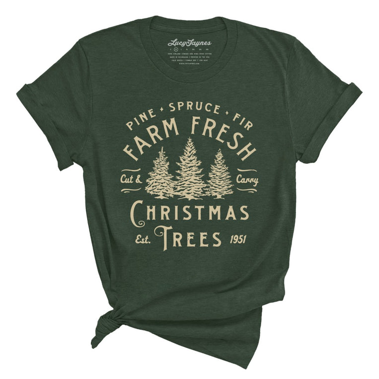 Farm Fresh Christmas Trees Graphic Tee