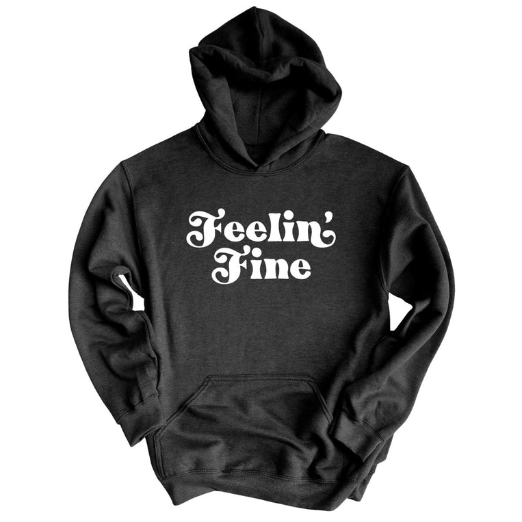 Feelin' Fine Graphic Hoodie - Charcoal Heather