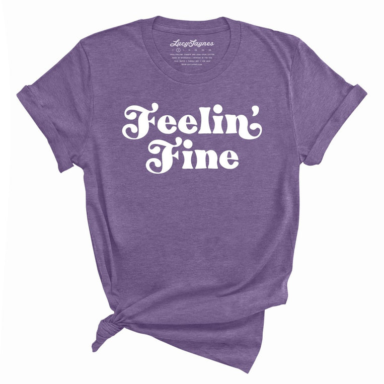 Feelin' Fine Graphic Tee - Heather Team Purple