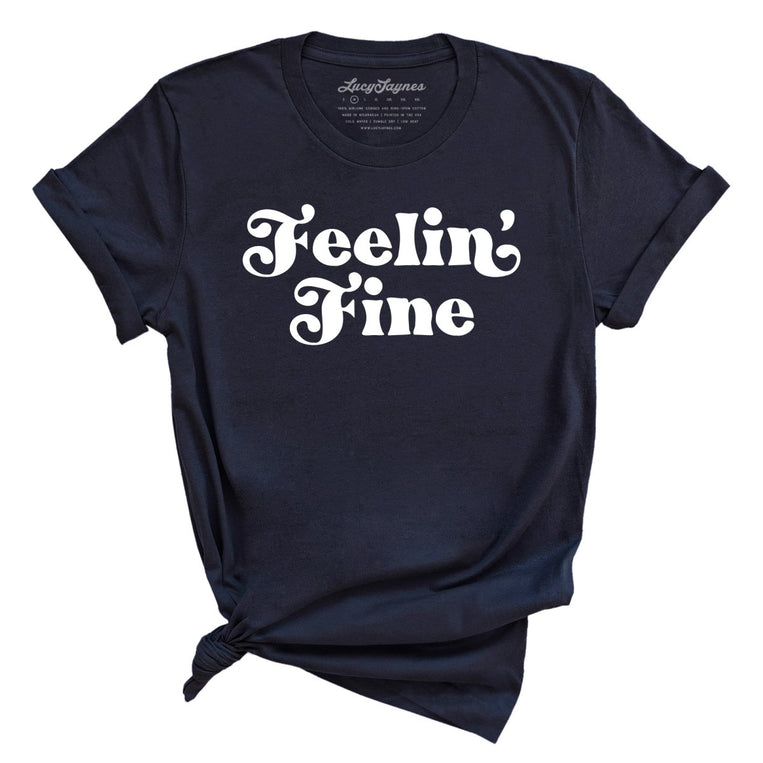 Feelin' Fine Graphic Tee - Navy