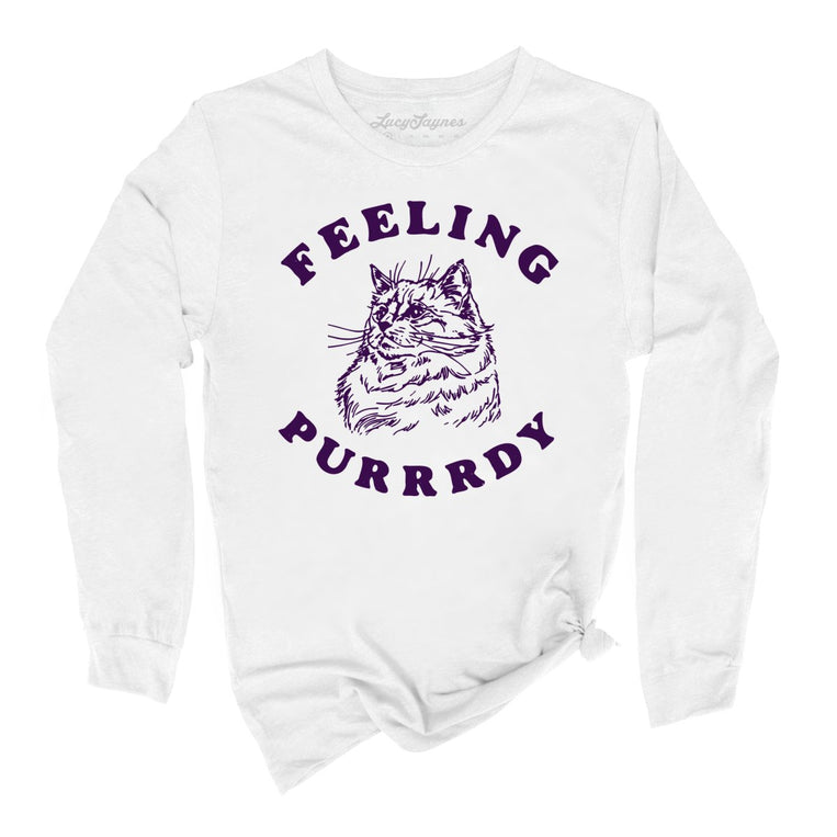 Feeling Purrrdy Graphic Long Sleeve Tee