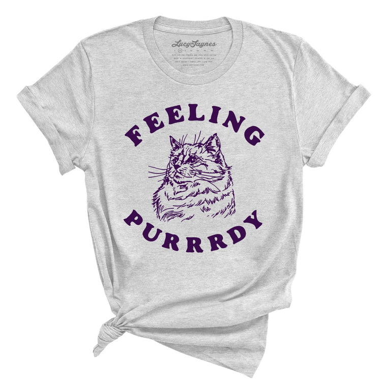 Feeling Purrrdy Graphic Tee - Athletic Heather