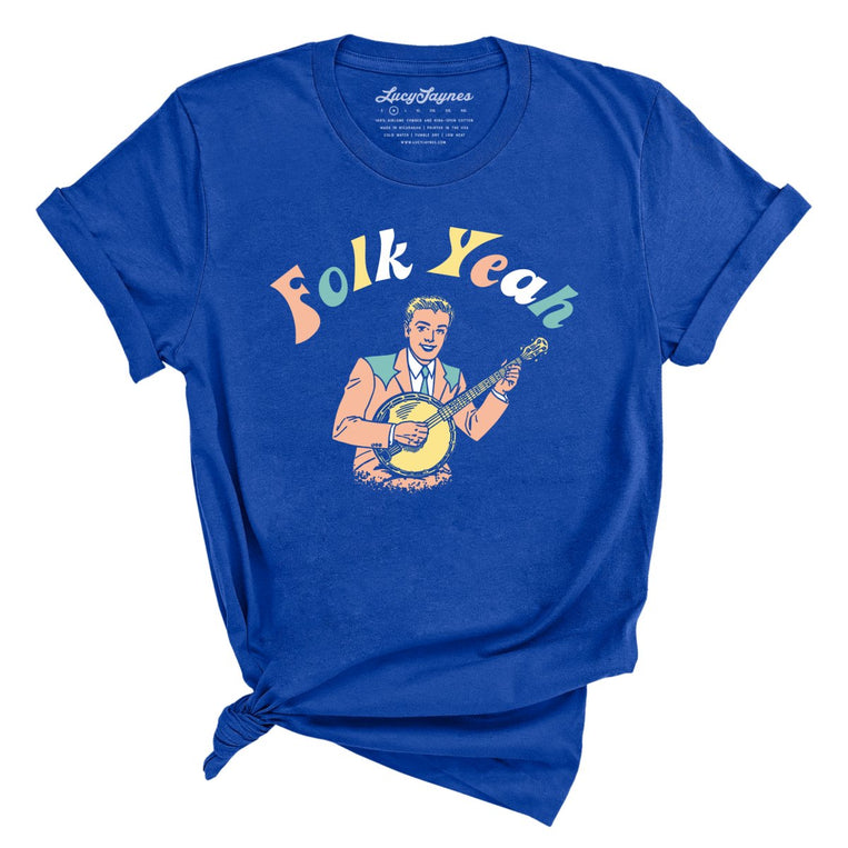 Folk Yeah Graphic Tee - True Royal
