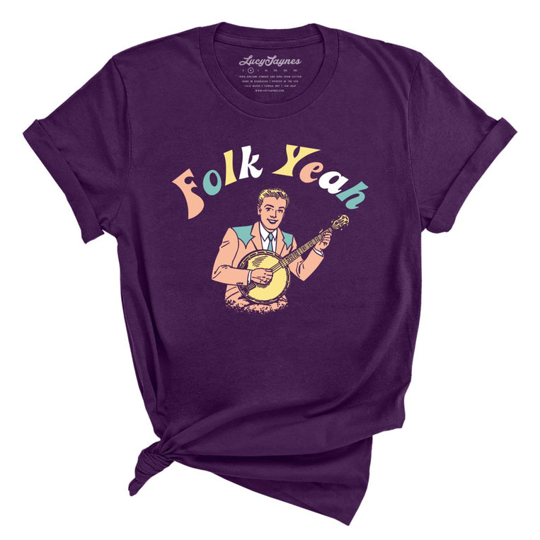 Folk Yeah Graphic Tee - Team Purple