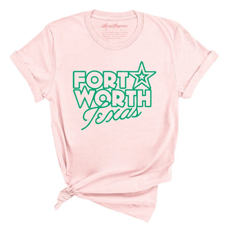 Fort Worth Texas Graphic Tee - Soft Pink