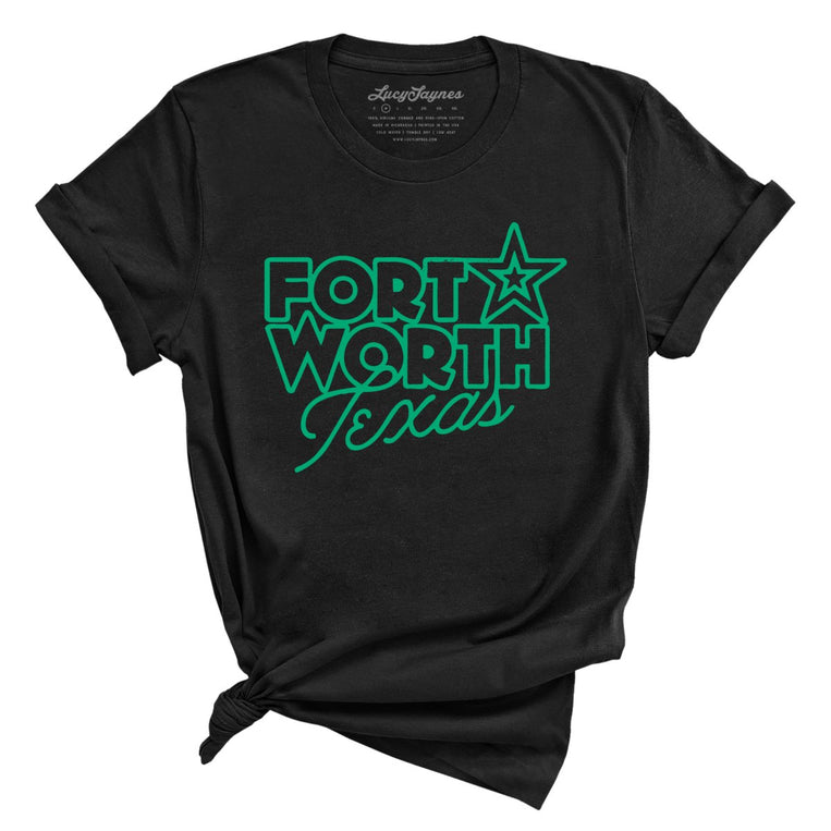 Fort Worth Texas Graphic Tee - Black