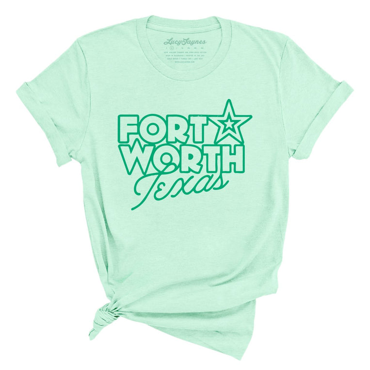 Fort Worth Texas Graphic Tee - Heather Mint