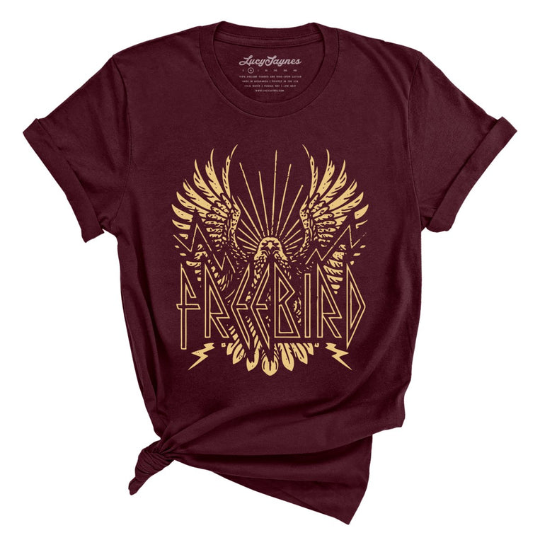 Freebird Graphic Tee - Maroon