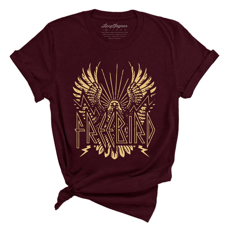 Freebird Graphic Tee - Heather Cardinal