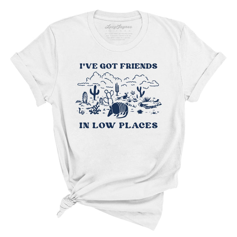 Friends in Low Places Graphic Tee - White