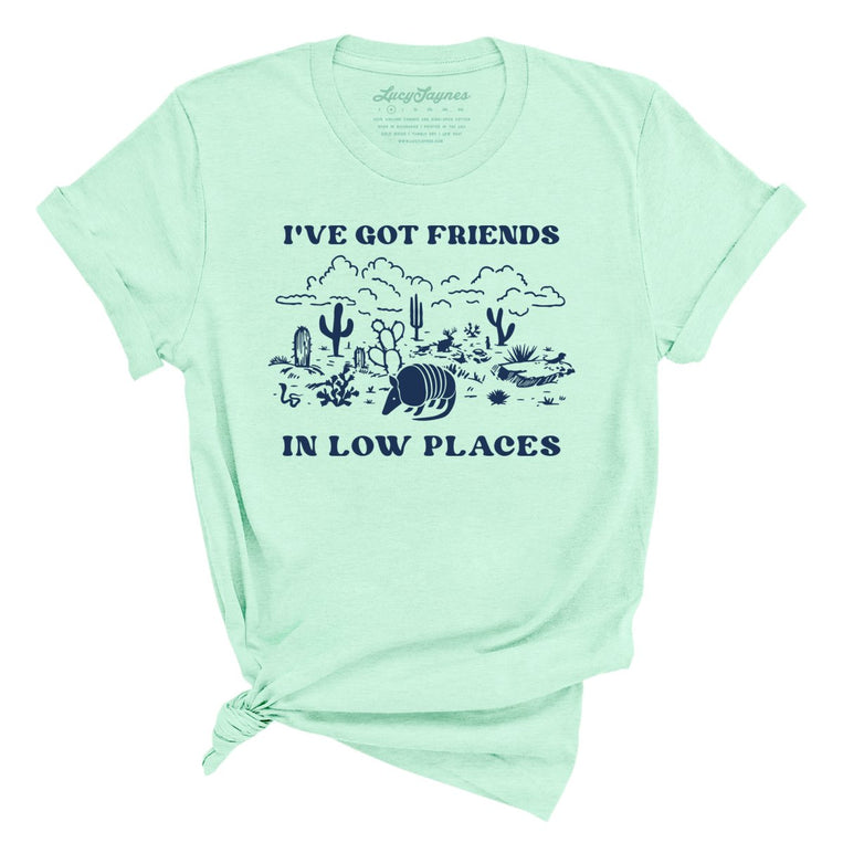 Friends in Low Places Graphic Tee - Heather Mint