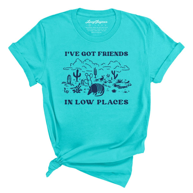 Friends in Low Places Graphic Tee - Turquoise