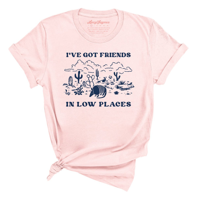 Friends in Low Places Graphic Tee - Soft Pink