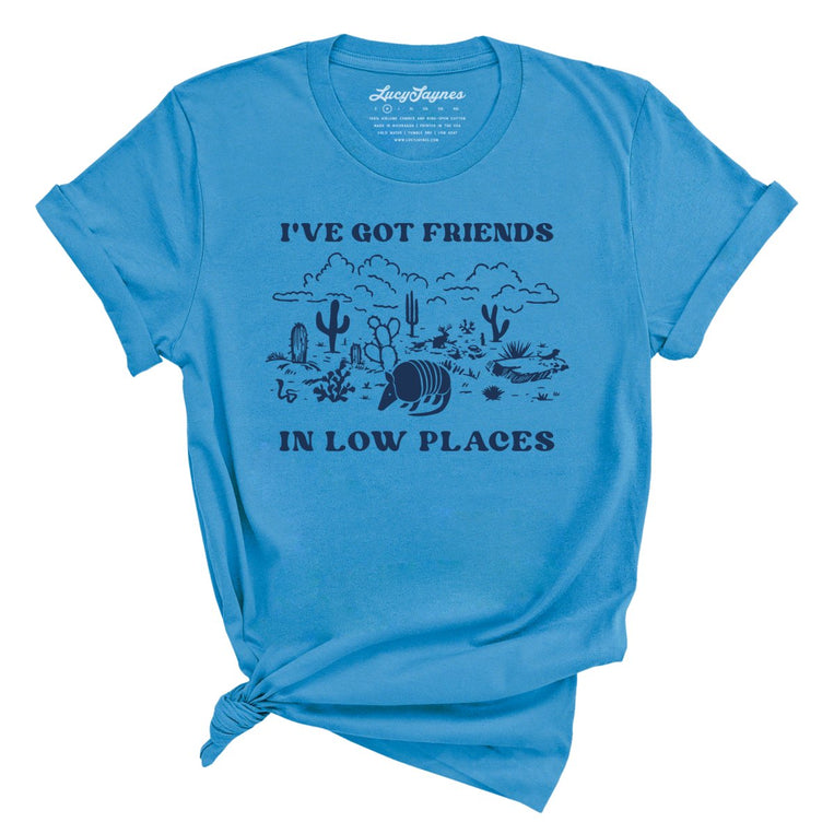 Friends in Low Places Graphic Tee - Aqua