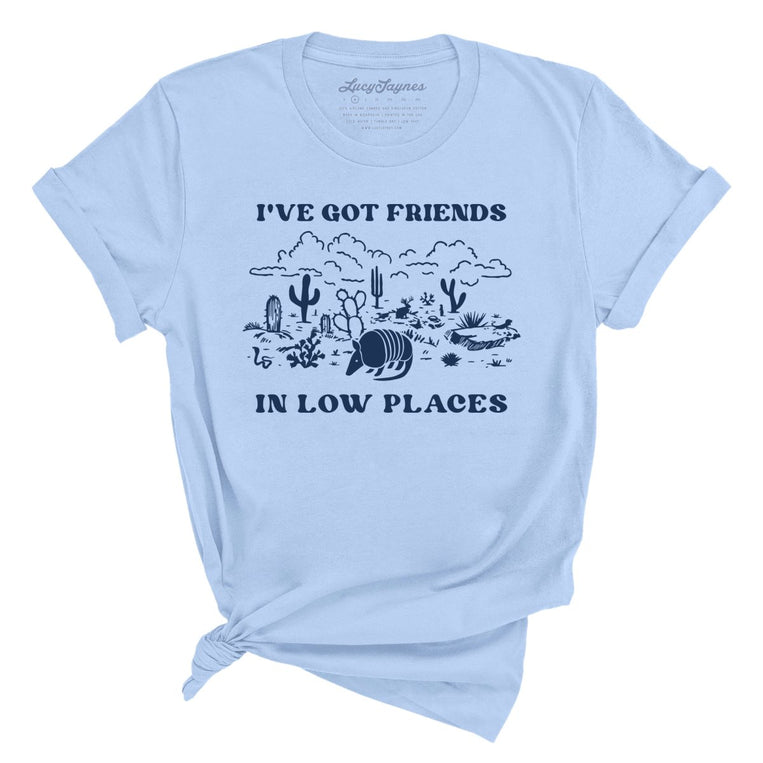 Friends in Low Places Graphic Tee - Light Blue
