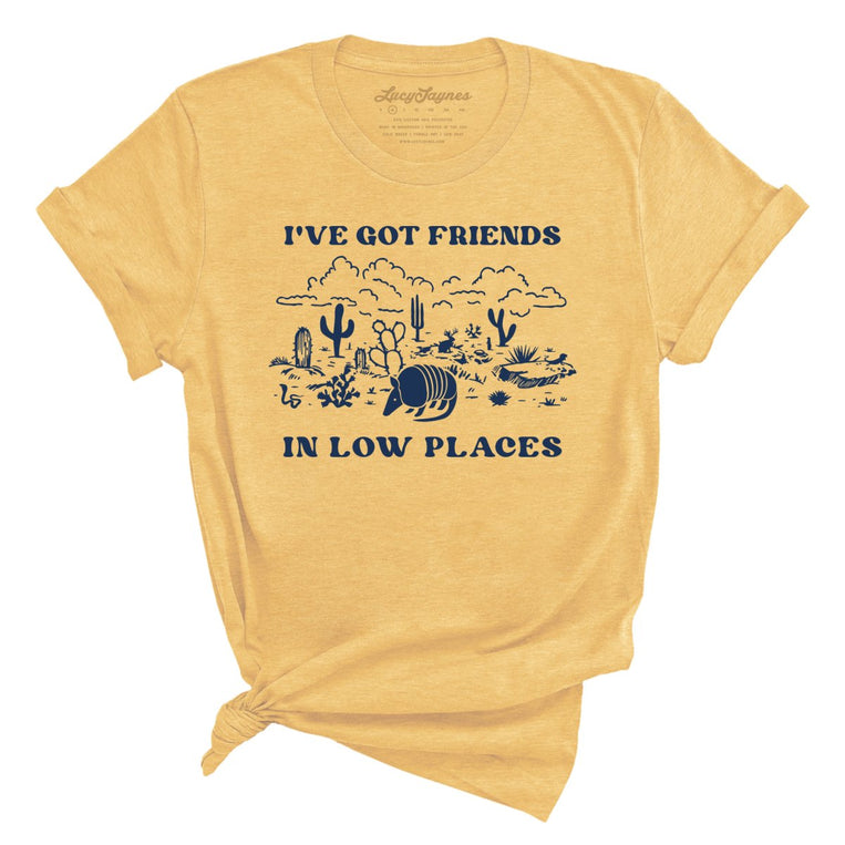 Friends in Low Places Graphic Tee - Heather Yellow Gold