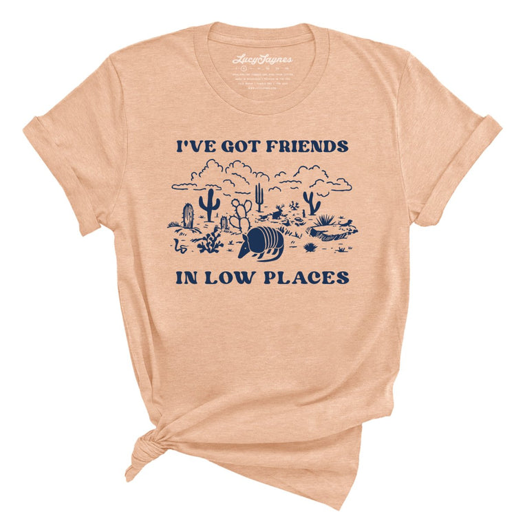 Friends in Low Places Graphic Tee - Heather Peach