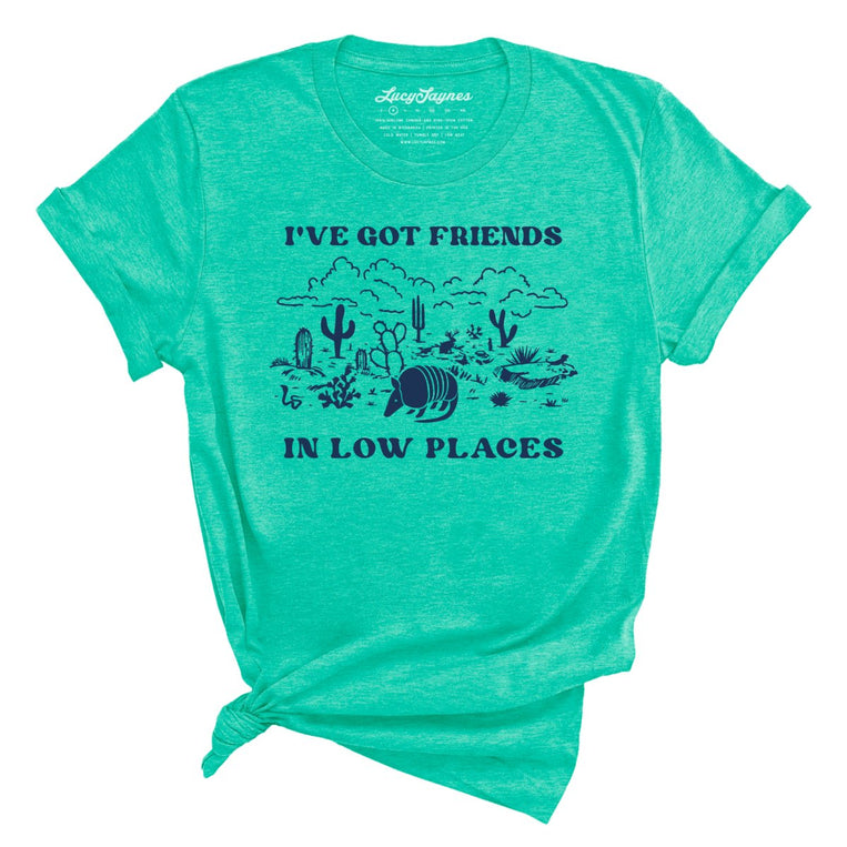 Friends in Low Places Graphic Tee - Heather Sea Green