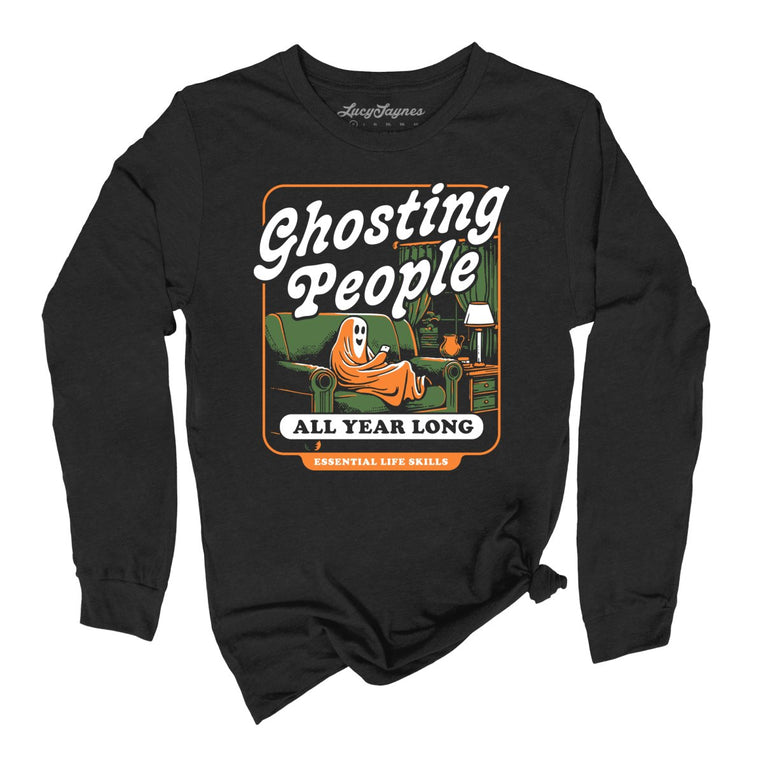 Ghosting People Graphic Long Sleeve Tee