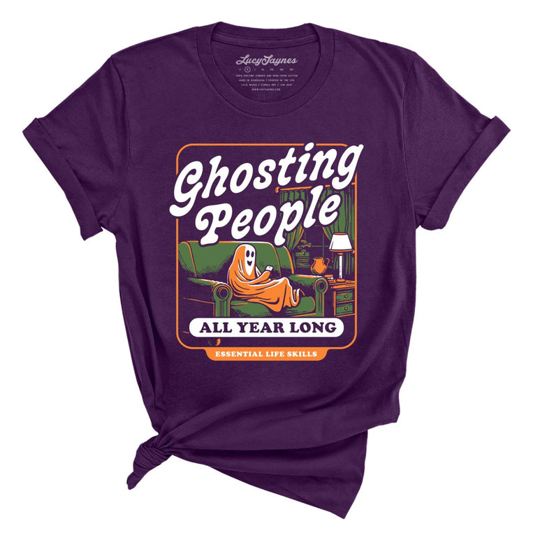 Ghosting People Graphic Tee - Team Purple