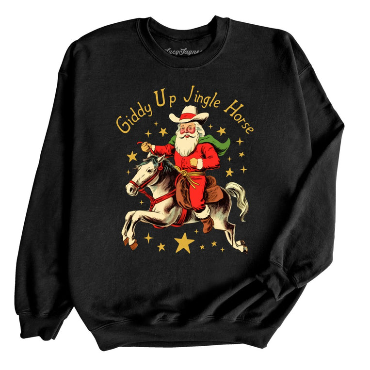 Giddy Up Jingle Horse Graphic Sweatshirt